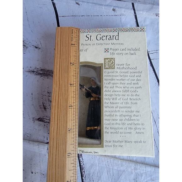 St. Gerard 3.5” Figurine: Patron of Expectant Mothers: Includes Prayer Card NEW - Picture 5 of 5